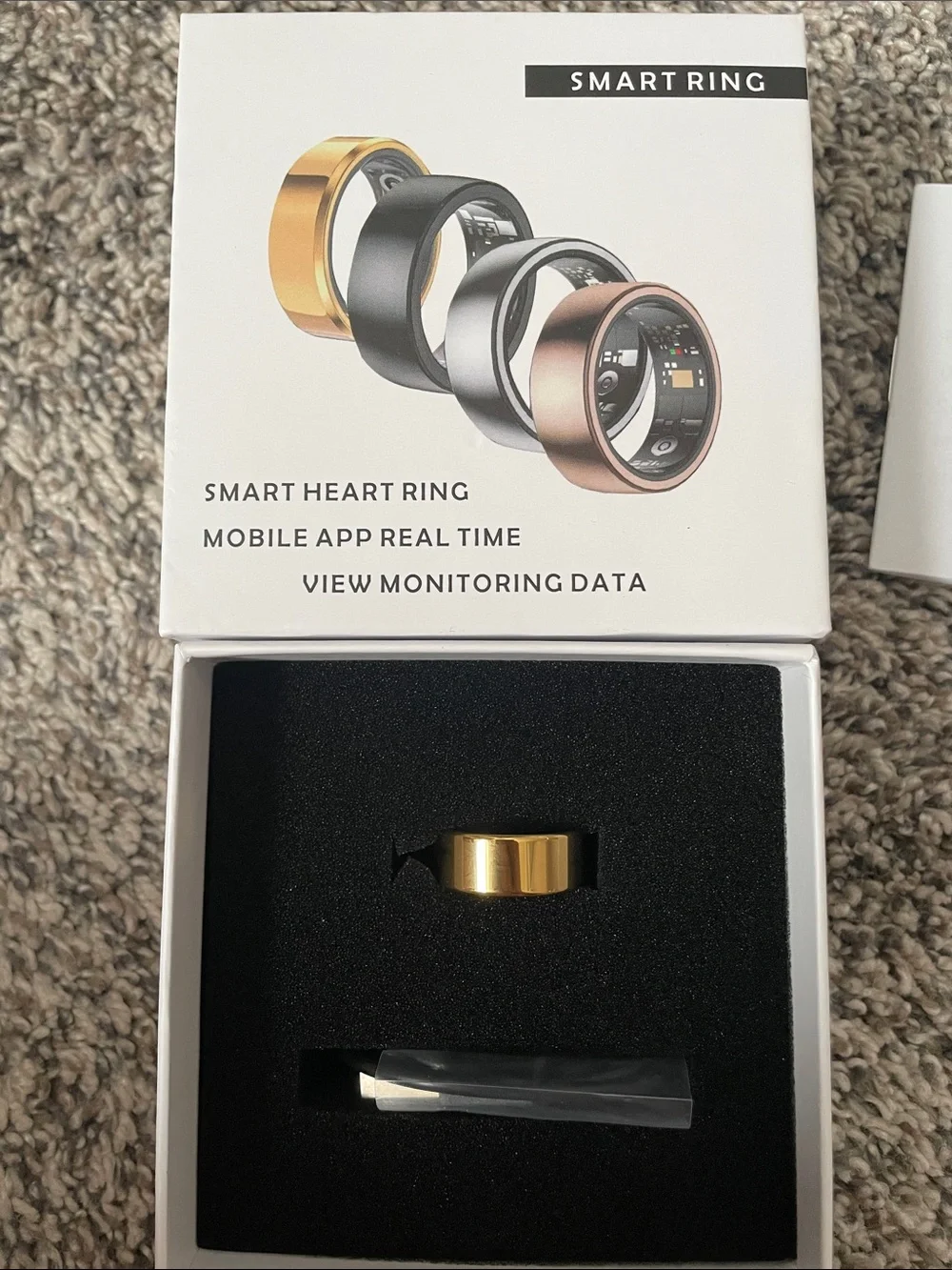 LuckRing Smart Health Ring Gold 6 NWT